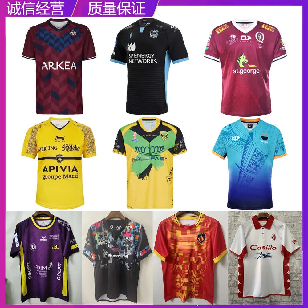 Uomini Jersey NRL Bordeaux, Berges, Glasgow Braves, Queens, Pepin, Ungheria, Shirt di rugby Barina