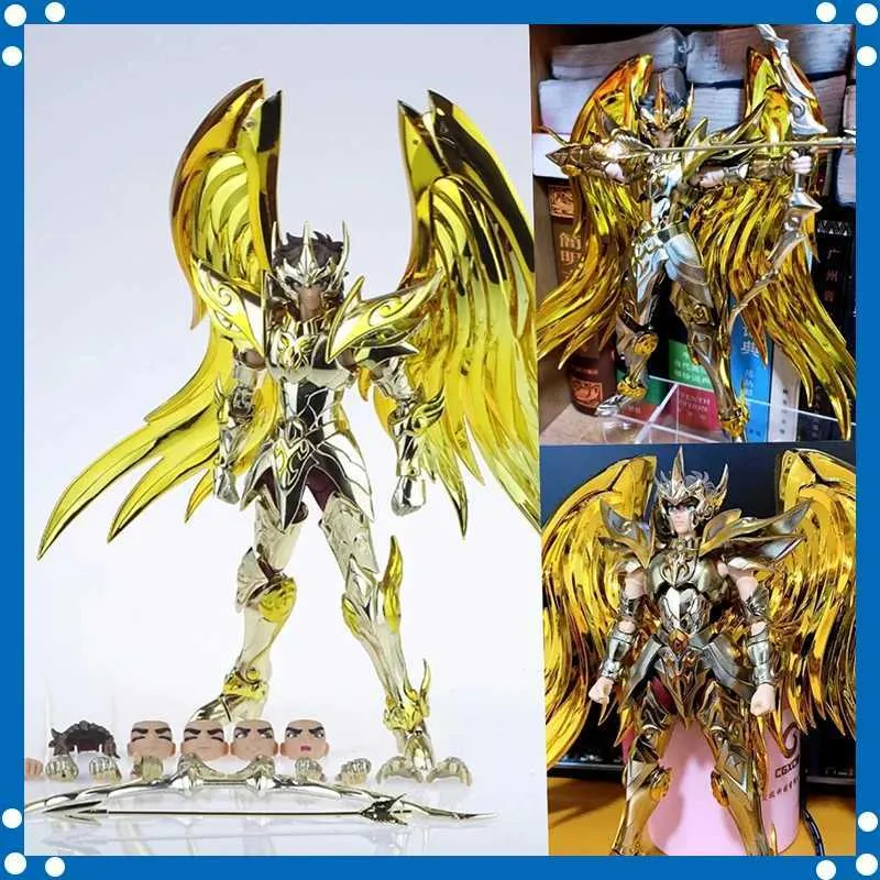 Figuras de brinquedos de ação RH Modelo São Seiya Mito de Mito Ex Sagitário Aiolos Sog/Alma de Deus Cavaleiros de Ouro da Ação do Zodíaco Modelo de Figura Toys T240422