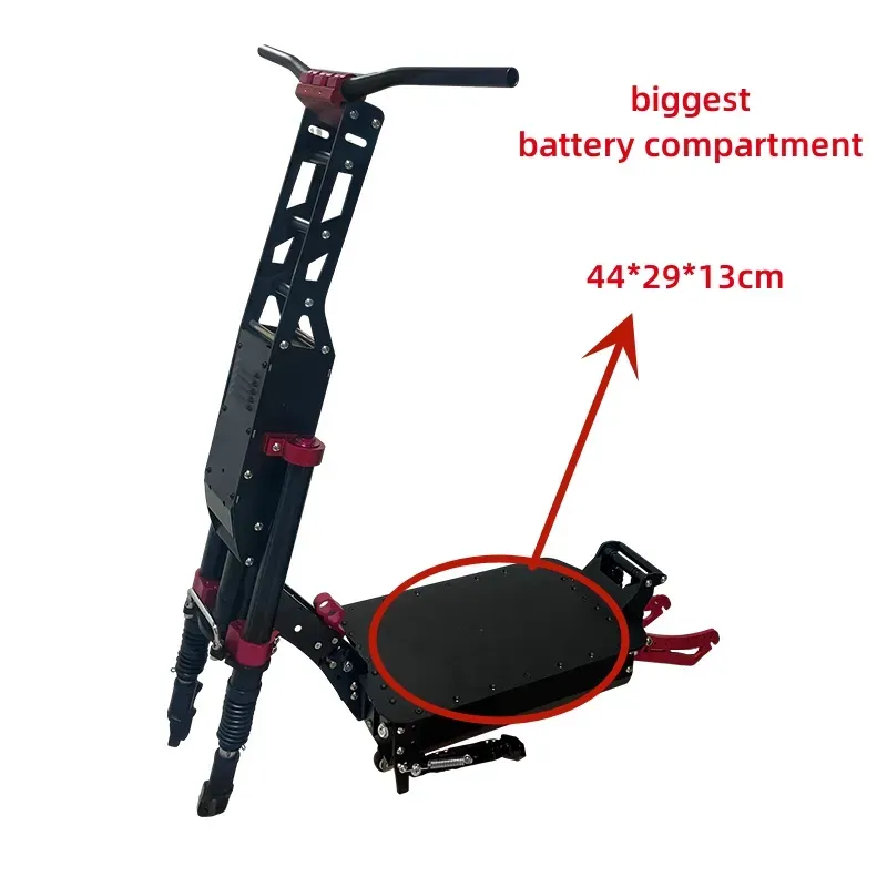 Opvouwbaar 13/14 inch e-scooter body kits onderdelen open maat 150 mm grotere batterijcompartiment opstaan elektrische scooter frame body