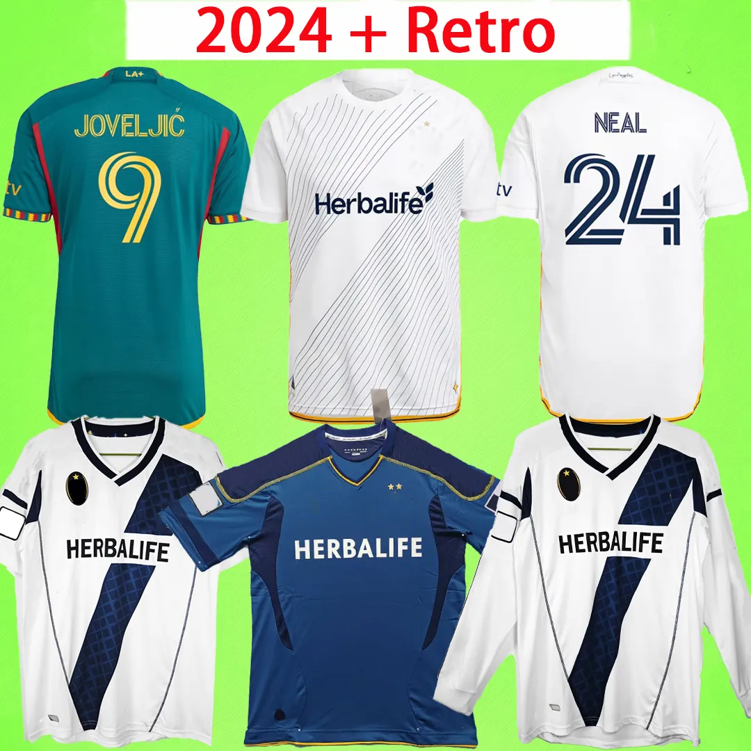 2024 La Galaxy Soccer Jerseys FC 2012 Retro 11 12 fanów Wersja gracza Los Angeles 23 24 25 KIT KIT RIQUI PUIG PEC PEC Chicharito Neal Brugman Long Sleeve 2025