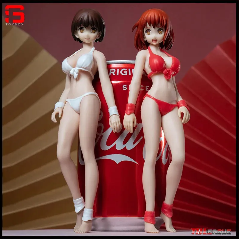 Tbleague Phicen T02A T02B 1/12 Action Figur Modell 6 Kvinnlig blek Big Breast Super-Flexible Body Full Set Doll Hobby Collection 240418