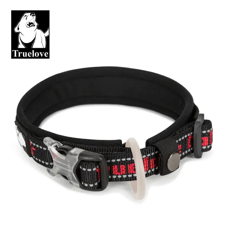 Colliers Truelove Pet Dog Collar nylon et matériaux réfléchissants élargis et confortables adaptés aux chiens de toutes tailles TLC50121