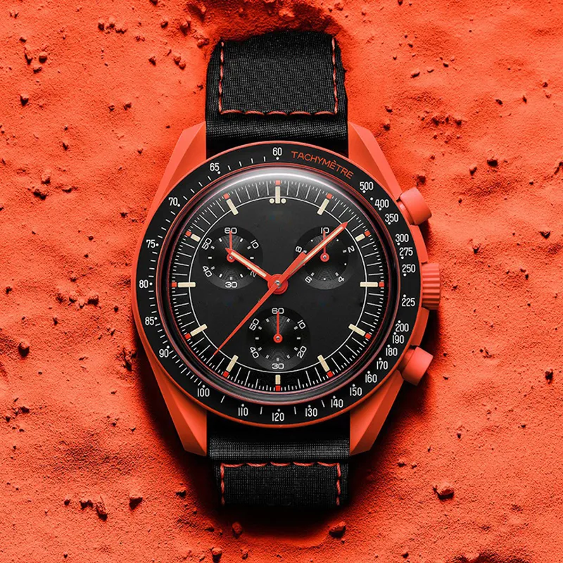 Bioceramic Planet Moon Mens Watch - Chronograph, 42mm Nylon, Ceramic Case, Limited Edition, 2024 Bioceramic Planet Moon Mens Watch - Chronograph, 42mm Nylon, Ceramic Case, Limited Edition, 2024