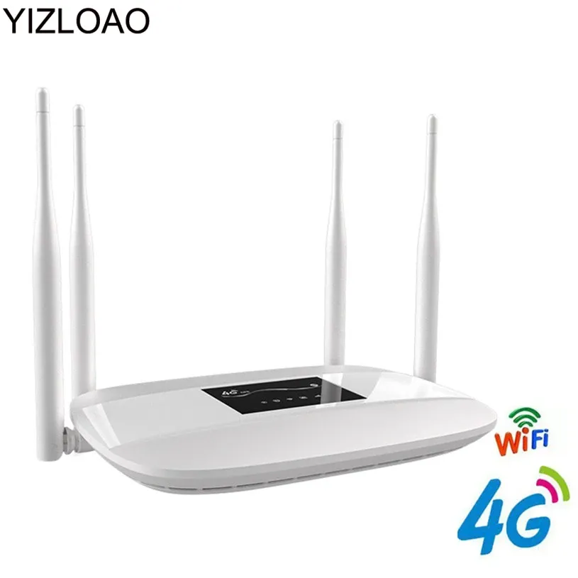 Routrar Yizloao 4G/WiFi Antenna Car LTE CPE Router 300Mbps Mobile Hotspot 4G Modem Broadband Router Sim Portable WiFi Router Gateway