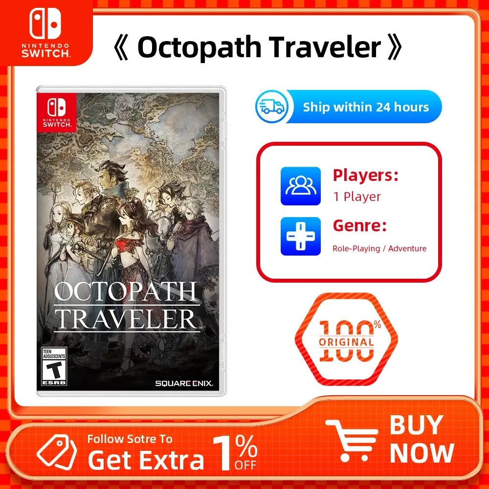 Offres Nintendo Switch Game Deals Octopath Traveller Edition Standard Games Cartridge Physical Carte For Switch Oled Lite