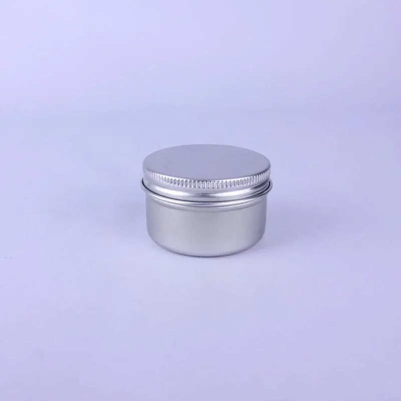 5ml Aluminum Containers Packaging Jars 5g Metal Tin Box Screw Caps 5 ml g Sugar Makeup Cream Lip Gloss Wax Pot Oils Balm Essense Cosmetics Dry Herb Tobacco Package Cans