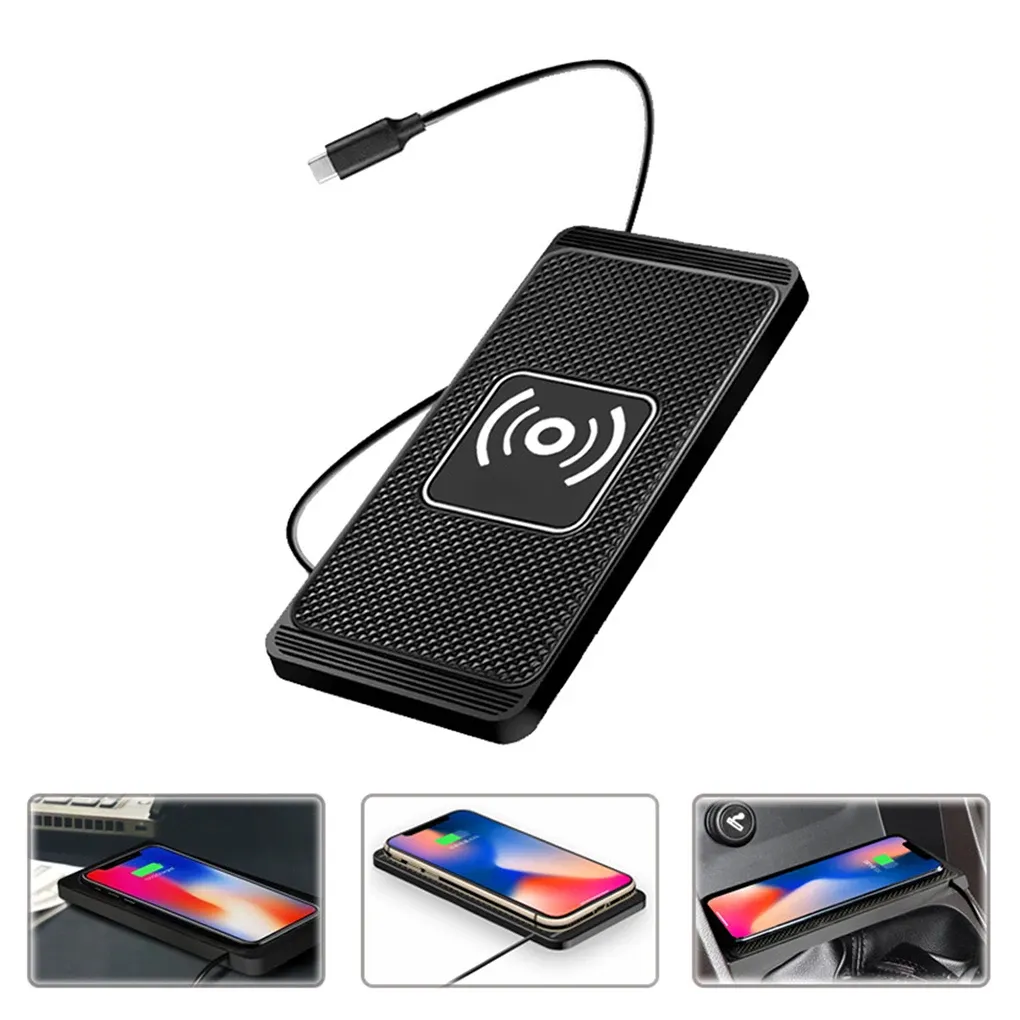 Chargers Portable Car Wireless Charger Phone Charging Mount Interior Dashboard Automatic Sensor Holder Supplies USB Port