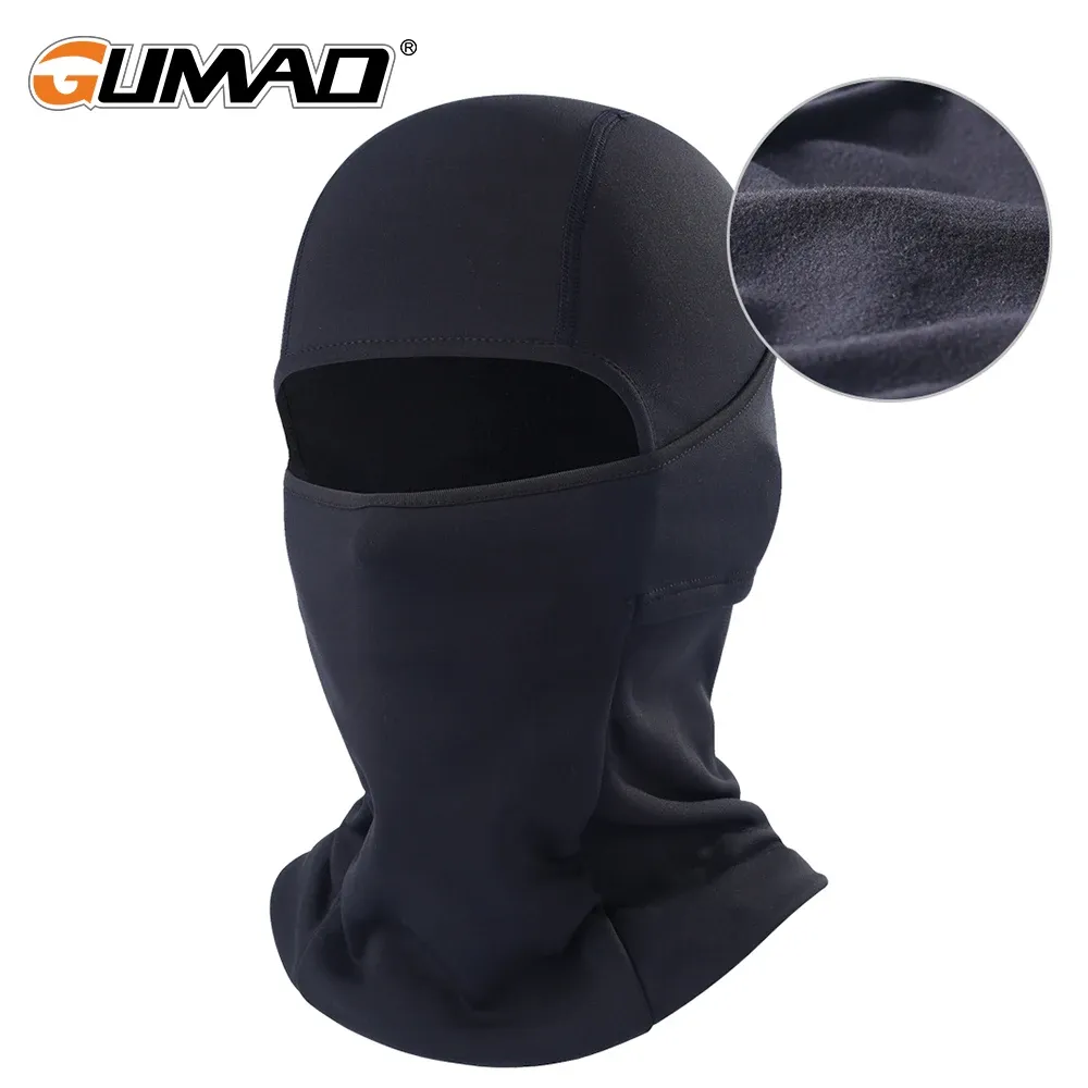 Masker Winter Fleece Balaclava Svart Full Face Mask Neck Warmer Thermal Head Cover Cycling Hood Liner Sport Ski Snowboard Scarf Hat Men