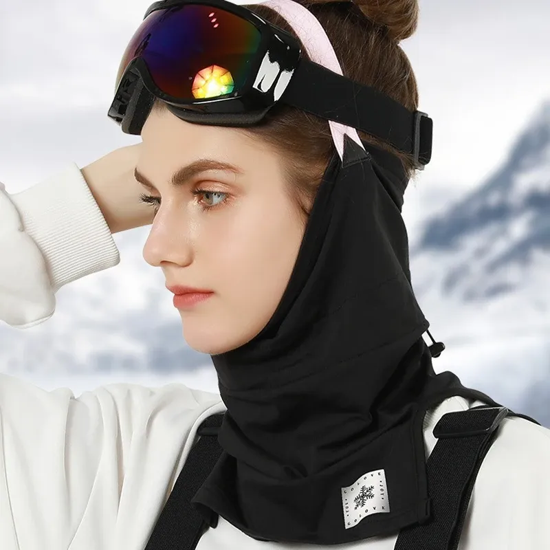 Masques New Winter Women Ski Mask Men de ski Sports Ski Ski Protection du vent Protection du visage Col Masque d'alpinisme enveloppe en peluche