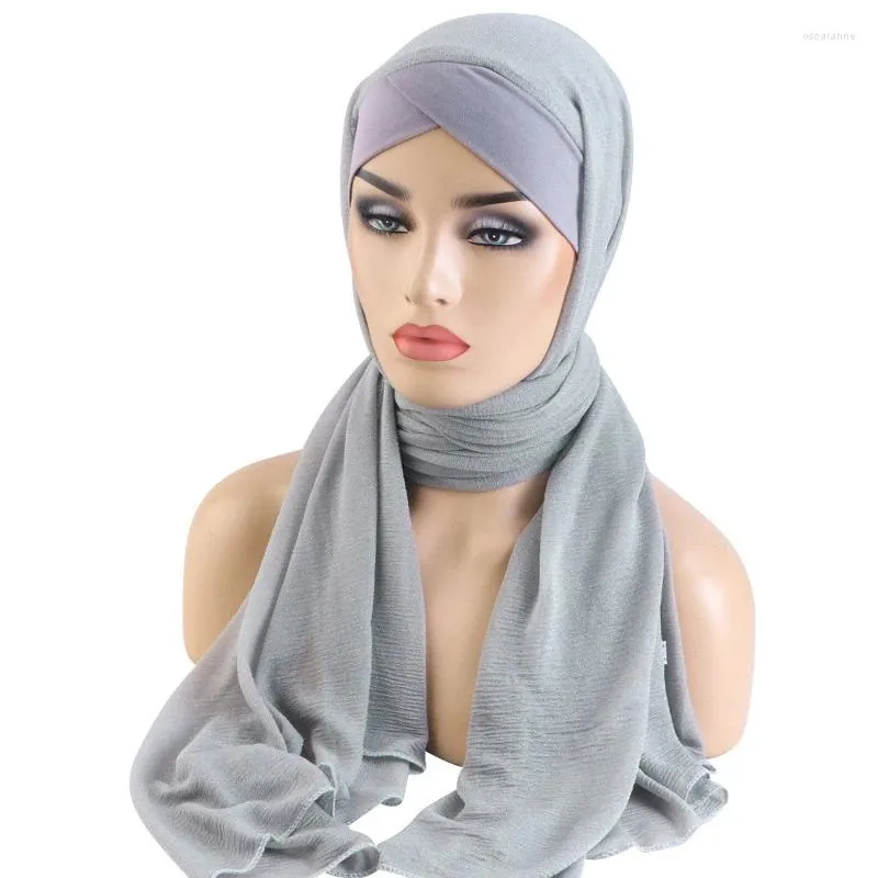 Etniska kläder muslimska kvinnor mesh omedelbar hijab panna cross turban halsduk amira huvudduk islamisk motorhuven sjal wrap bufanda turbante mujer