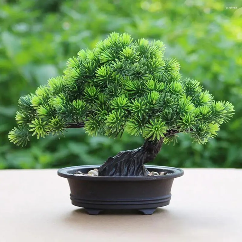 Fiori decorativi 1pc pianta artificiale in pino zen spirit party home el scrivania decorazioni bonsai
