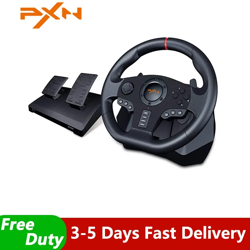 Wheels PXN V900 Gaming Steering Wheel PC Racing Wheel for PS3/PS4/PC Windows/Switch /Xbox One/Xbox Series X/S 270/900 Rotate with Pedal