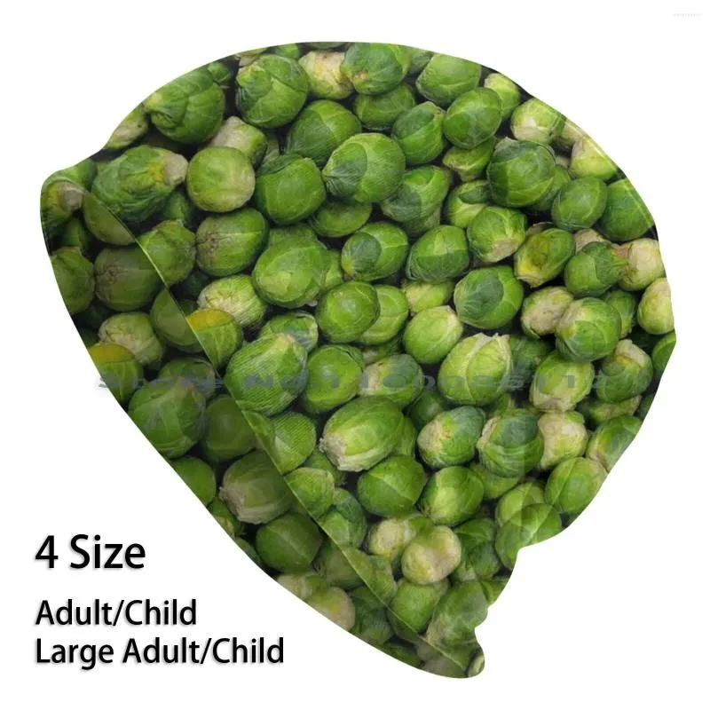 Bérets Bruxelles Sprouts Bons de tricot Brassica Oleracea Brussells Veggies Madylly Face Yukky couvrant Cool Trendy