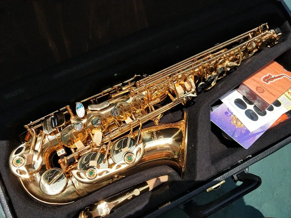 Саксофон высококачественный японский бренд саксофонный саксофон A992 Eflat Music Instrument Professionalgrade с мундштуком корпуса
