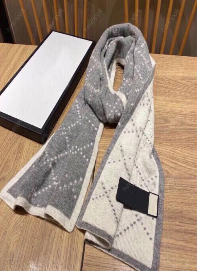 Warm Luxury Scarf Brand Classic Letters Women Scarves Designer Scarfs For Mens Unisex Fashion Soft Cashmere Schal Gray Black180 307365285