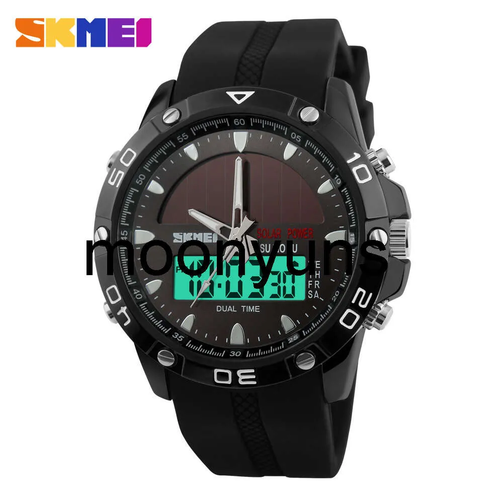 Skmei Watch Skmei Solar Power Sport Watch Men Display Display Watch Digital Relógios cronógrafos resistentes a água Relógios masculinos Relógio Masculino 1064 x0524 Alta qualidade