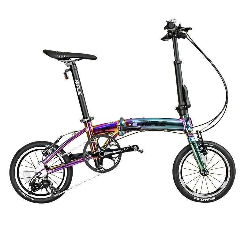Bikes 14 pouces Ultralight Foldable Bicycle 2023 Nouveau alliage d'aluminium 9 vites