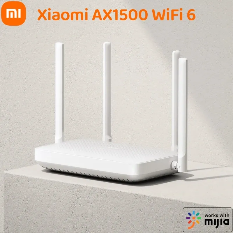 Routers Nieuwe Xiaomi Router Ax1500 5GHz WiFi 6 Adaptieve Gigabit Ethernet Portondersteuning IPTV MESH NETWERK 1501MBPS MAX WERK VOOR MIHome App