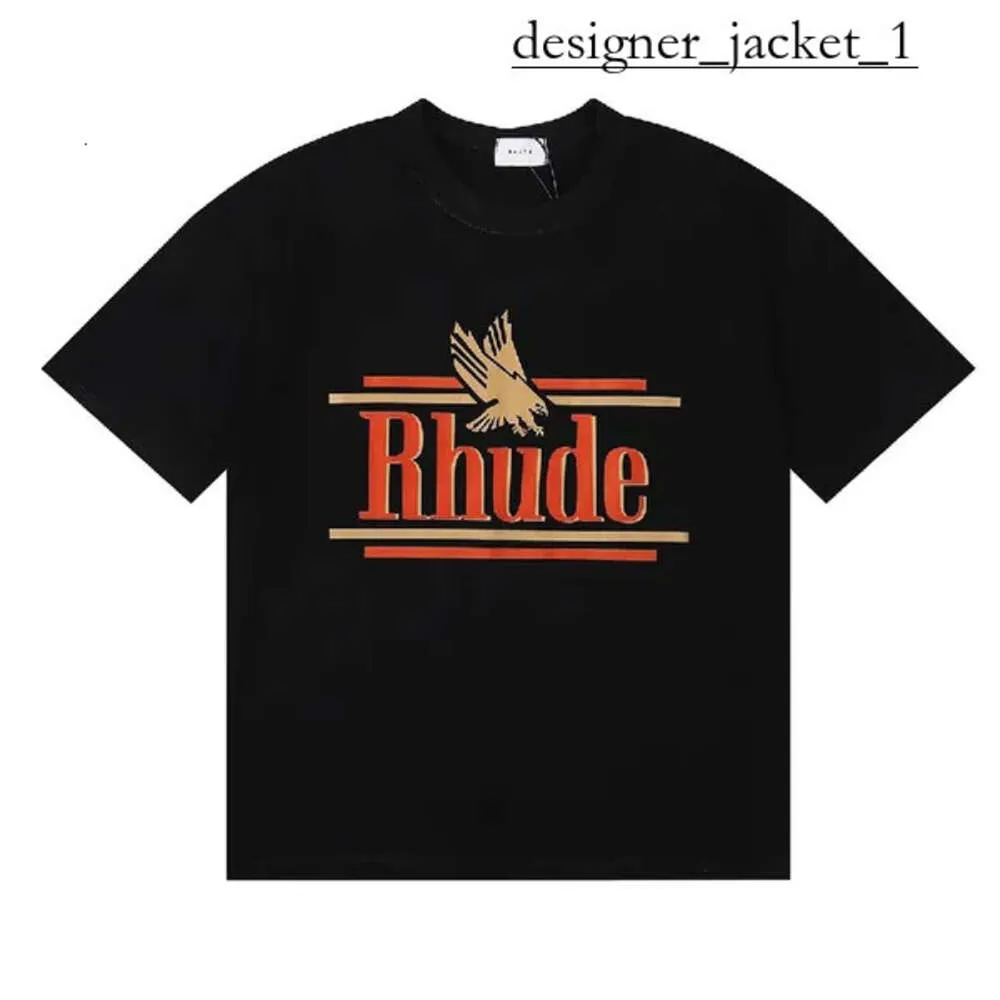 Rhude Hip Hop Streetwear Famous Designer Mens T Shirt Trendy Rhude Shirt High Quality Short Sleeve Graphic Printed Clothing Quick Dry Rhude Shirt Polo T Shirt 6527