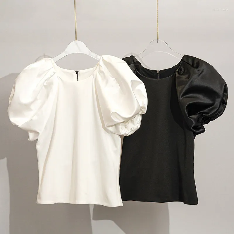 T-shirts féminins Summer Sending Sense Design Bubble Sleeve T-shirt Top T-shirt