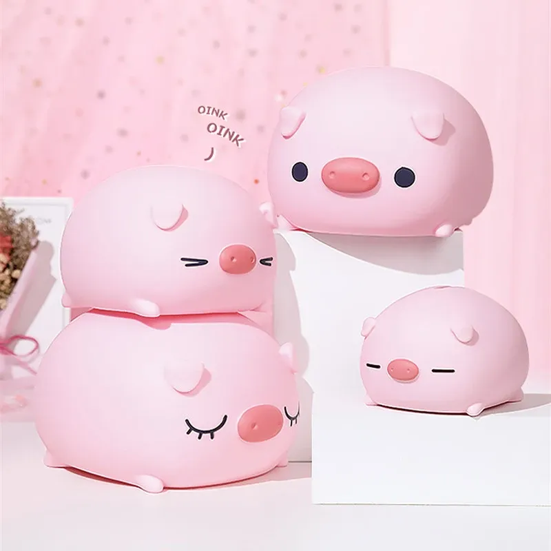 Caixas desenho animado Piggy Bank Cute Coin Box Box Toys Squeak Lovely Saving Bank Animal Ornament Savoring Box Presentes de Natal
