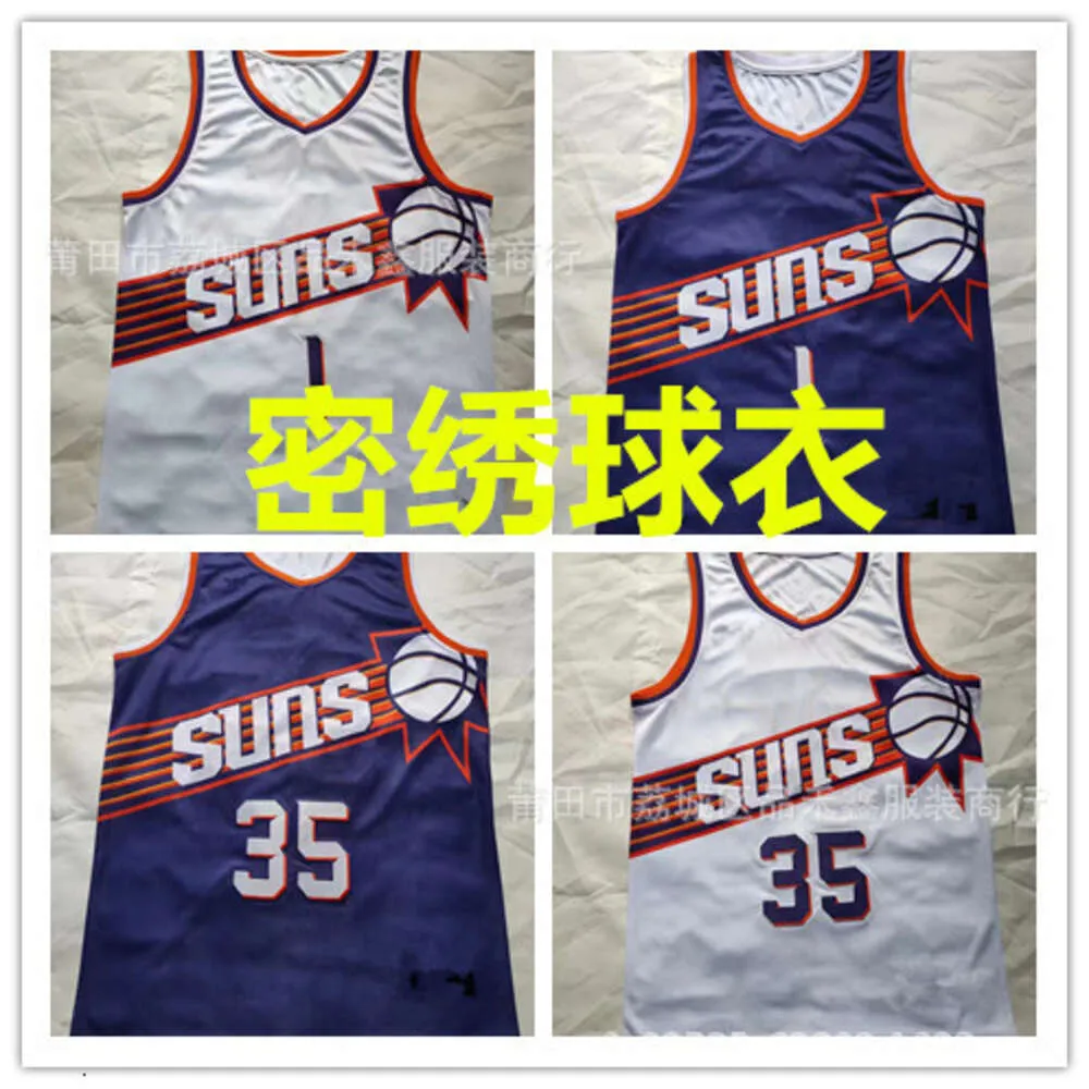 Mixiu Jersey för Suns 1# Booker 35# Durant's Purple