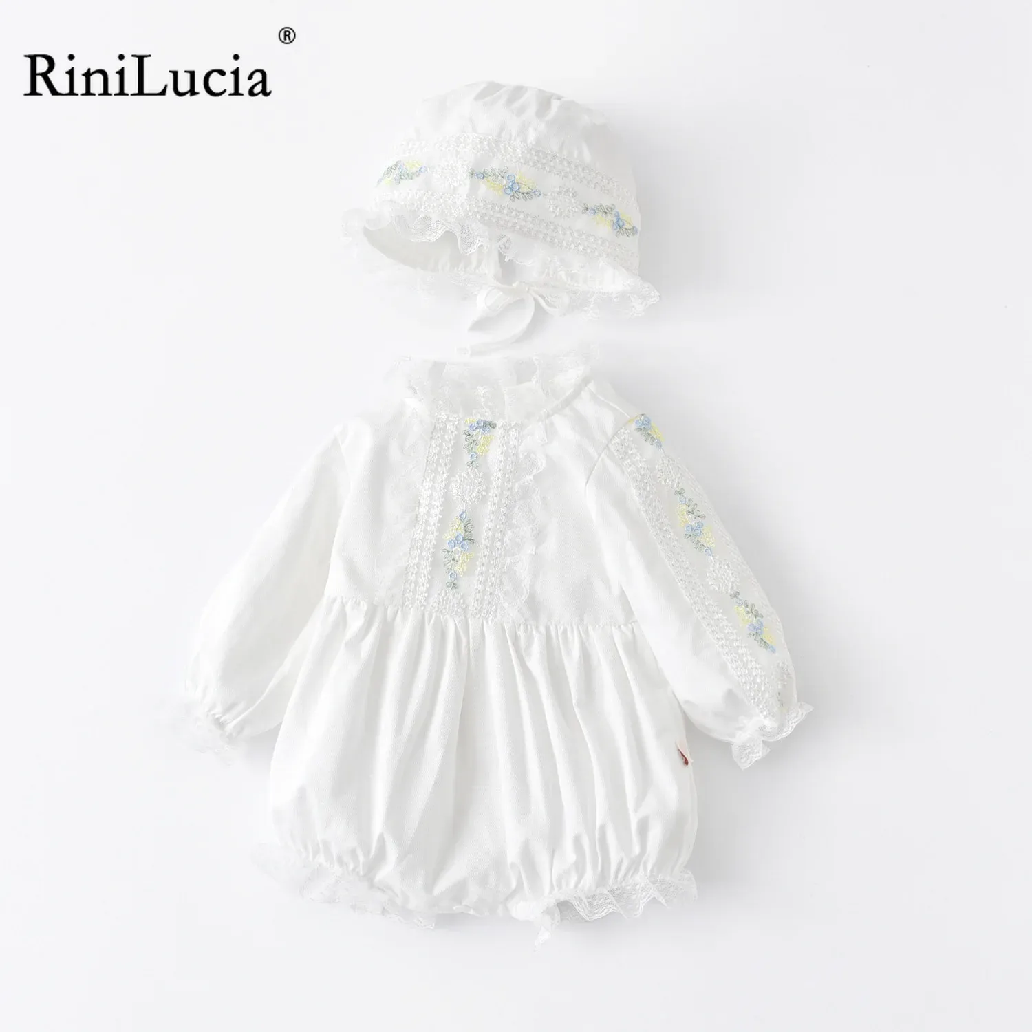 قطعة واحدة Rinilucia 2pcs طفل طفل طفل ملابس أو رقبة طويلة الأكمام