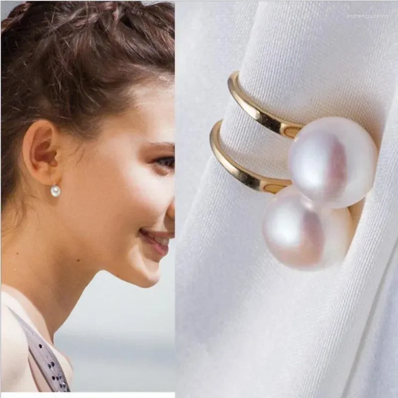 Stud Earrings For Women 2024 Trending Imitation Pearls Ball Hook Eardrops Bridal Wedding Party Jewelry INS