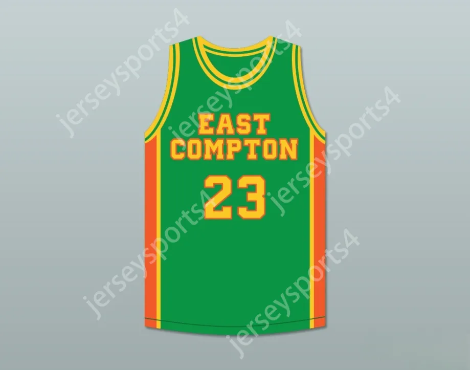 Anpassad valfri namnnummer Mens Youth/Kids East Compton Clovers Green Basketball Jersey Top Stitched S-6XL