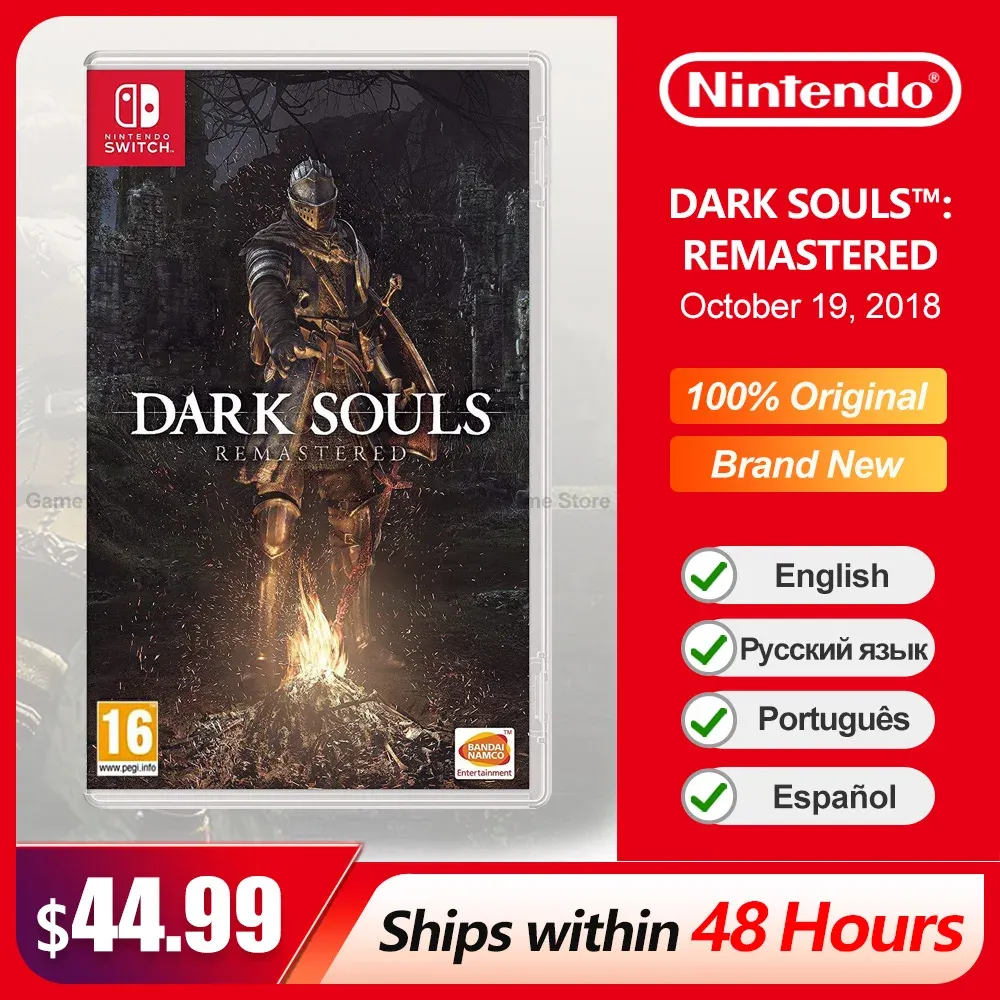 Deals Dark Souls: Remastered Nintendo Switch Games oferuje 100% oficjalną fizyczną kartę gier RPG Gatunek akcji dla Switch OLED Lite