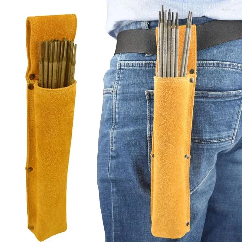 Sacos de armazenamento 1 PC Bolda de soldagem Bolsa de haste Tool Eletrodo Portão Coloque de couro de couro 0-120cm Portátil ajustável