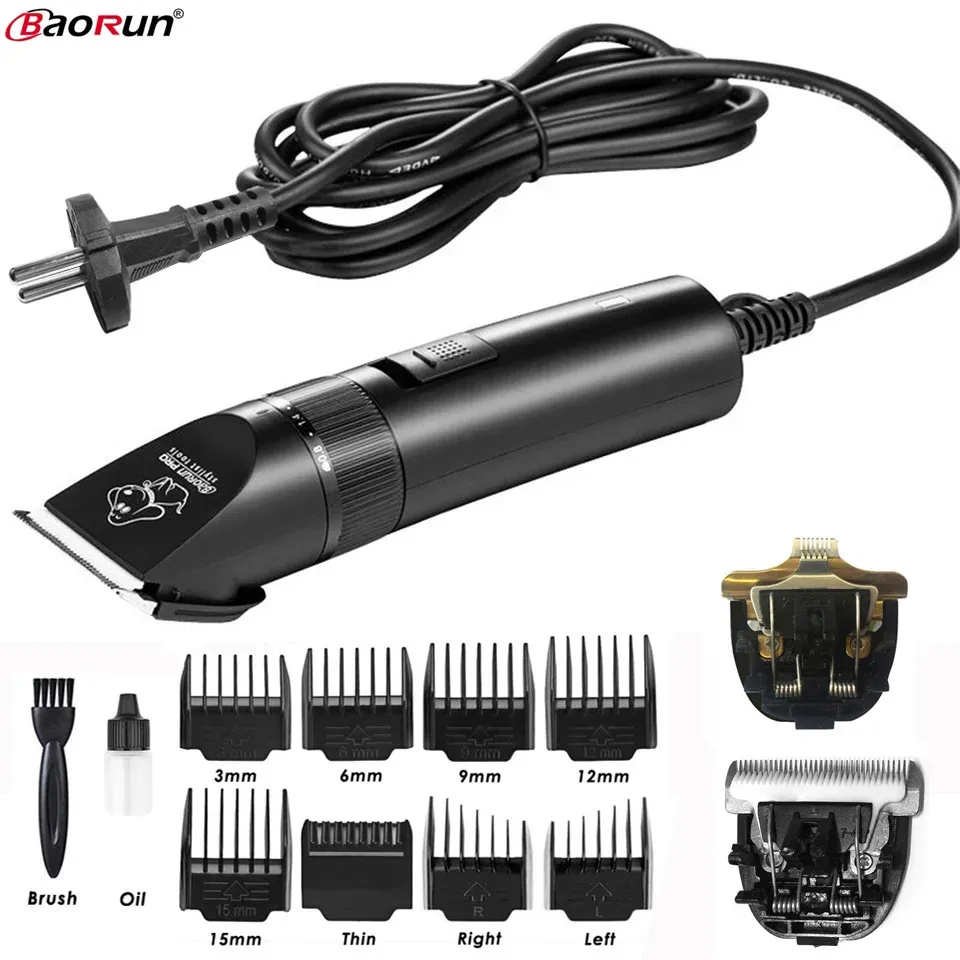Clippers Baorun S1 Professional Pet Dog Clippers Hair Trimmer Animal Grooming Cat Cutters Häst frisyr Maskin Shaver Electric Spaors