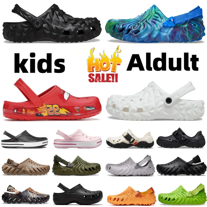 Gratis verzendingontwerper Cro Salehe Bembury Sandalen Slide Slipper Men Dames Buckle Class Classic Shoes Baby Children Slippers Slides Driple Zwart Witte sandaalschoenen