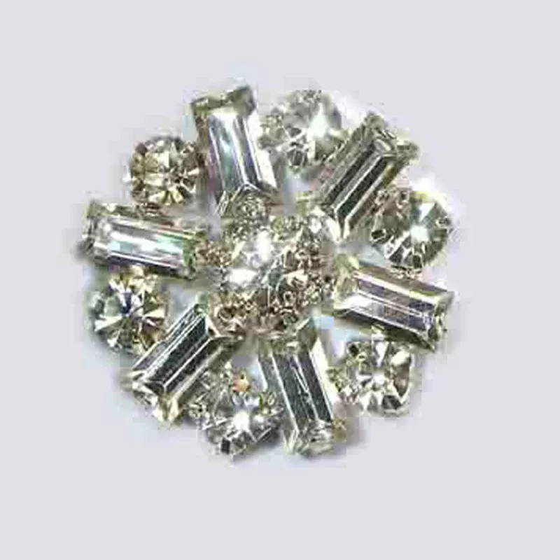 Charms mode nya 30mm kristaller baguette stenar fancy blommig knapp mode bröllop brud inbjudan presentprydnad tillbehör