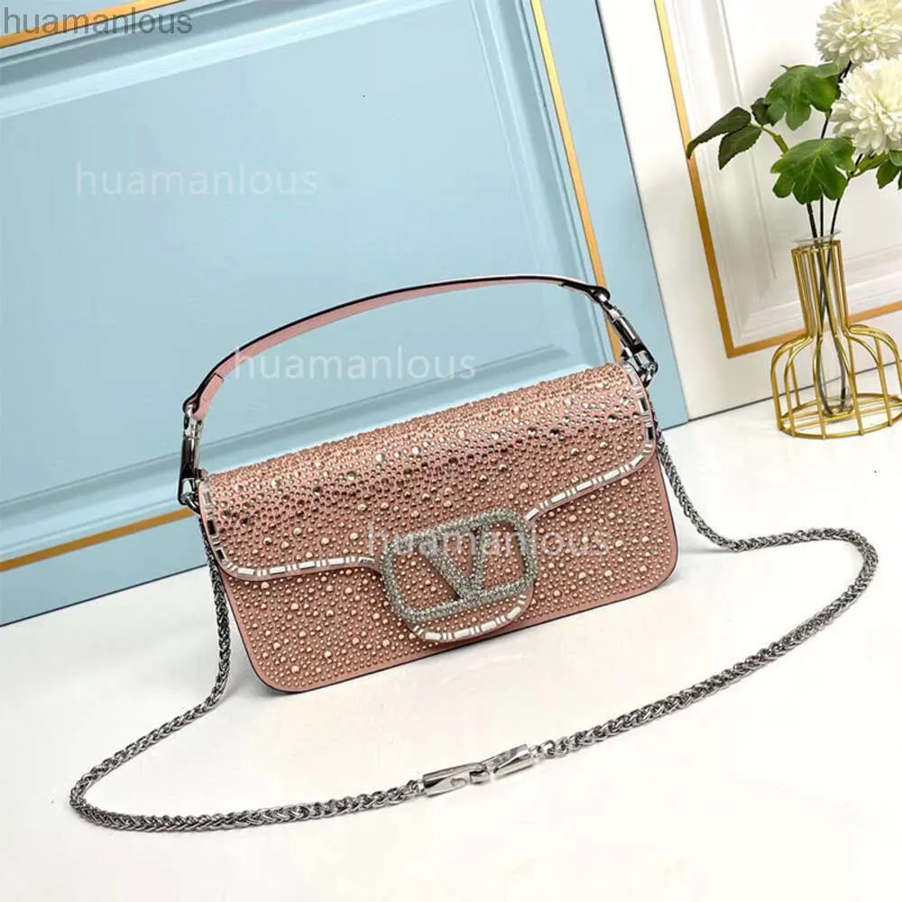 Bager de créateur de nouveaux arasmes pour femmes mode femme 2024 sacs single Valentyno Vlogoo Loco Crystal Body Evening Purse Burse Award Diamond Straddle 2DC0