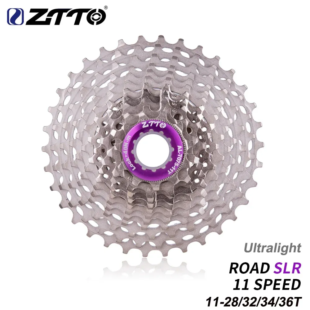 Luci ZTTO UltraLight Road Bike Cassette 11 Speed Slr2 Cassette 11S 1128T 1136T a ruota libera 1132/34t 11V K7 CNC Sistema HG Sistema HG