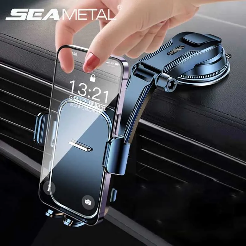 携帯電話マウントホルダーSeametal Car Dashboard Phone Holder GPS Navigation General Desktop Suspension Bracket Y240423の一般車電話ホルダー