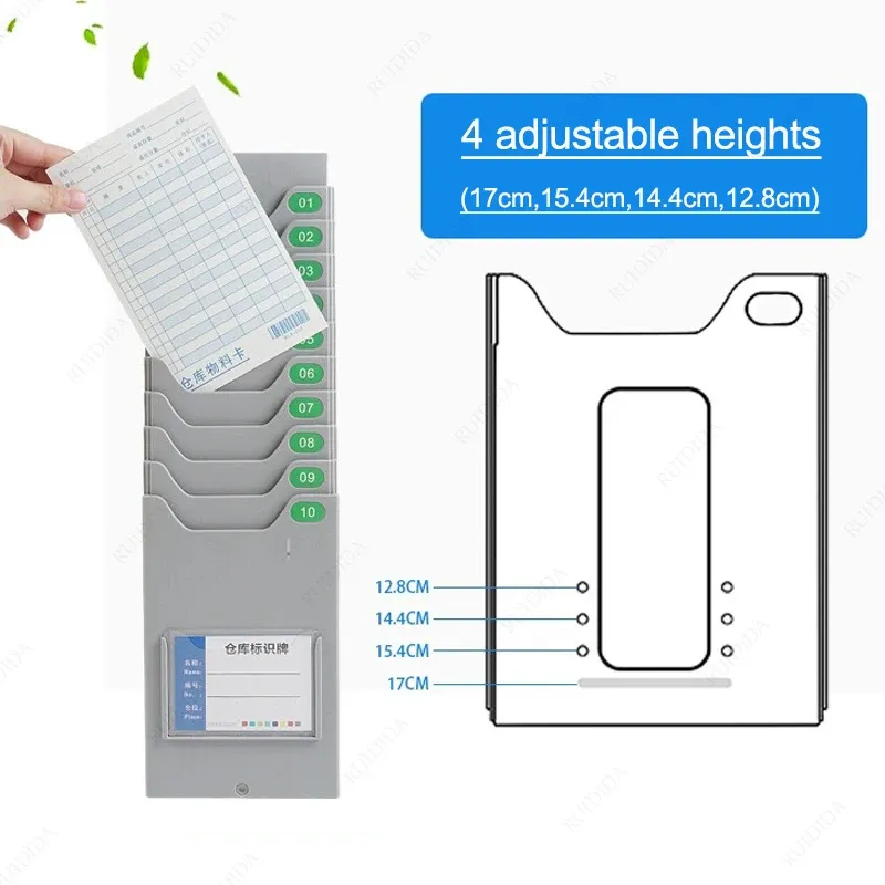 Clocks Clock Card Holder Time Cards Rack Clocking Plast Stand för Time Recorder Elektronisk närvaro Tidsklocka