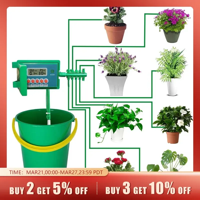 Controle automatische micro home druppel irrigatie Watering kits systeem sprinkler met slimme controller voor tuin, bonsai binnengebruik