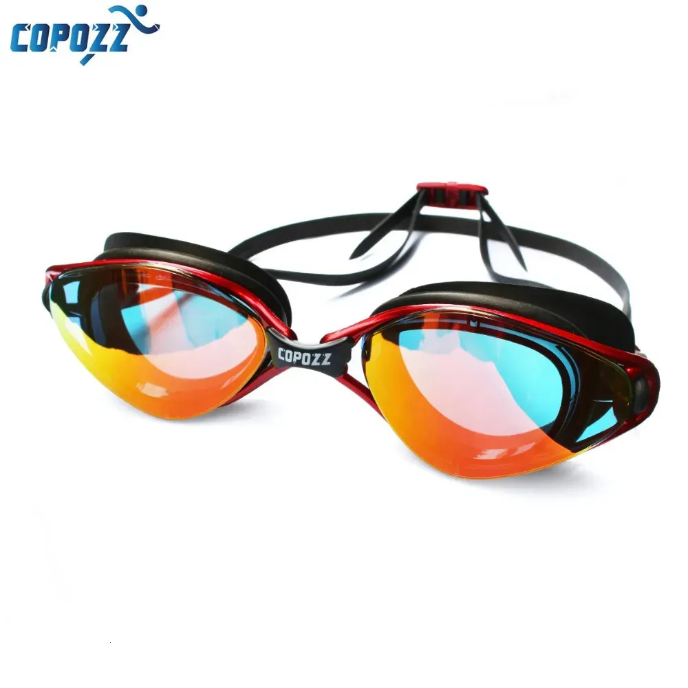 Copozz Professional gogle antyfogowe ochronę UV Regulowane pływanie mężczyzn Wodoodporne szklanki silikonowe okulary 240416