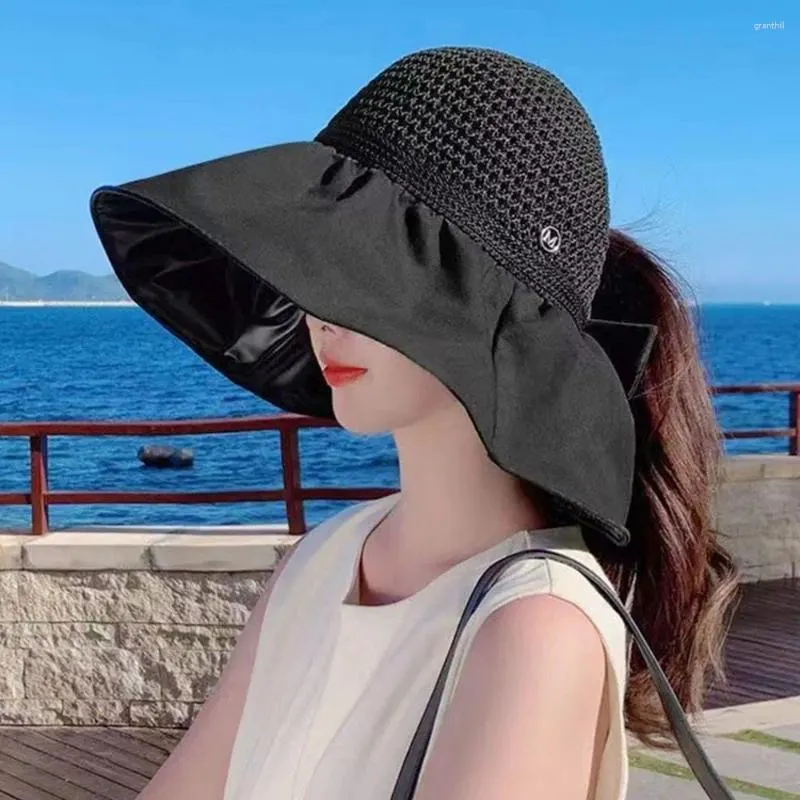 قبعات واسعة الحافة UV حماية دلو القبعة الصيف قابلة للطي Sunshade محمولة تنفس بنما