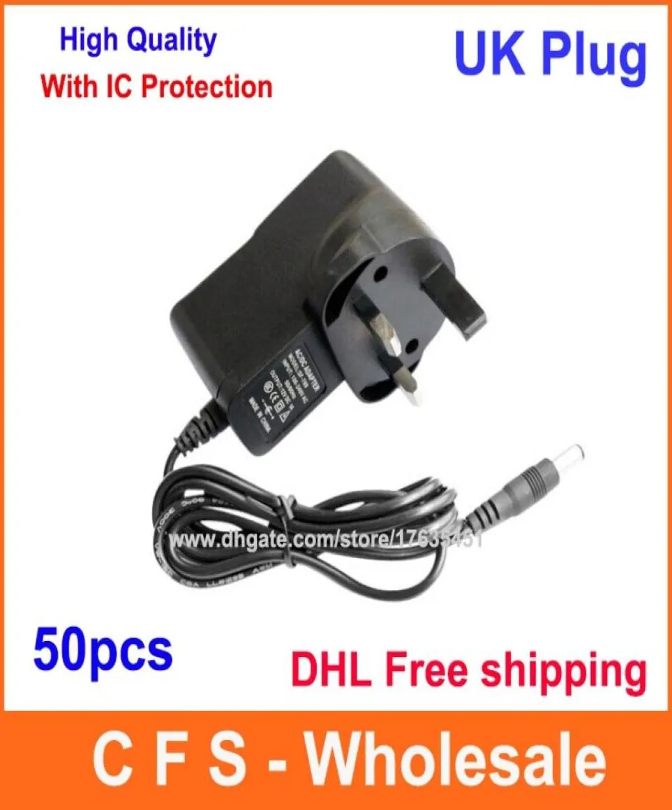 50st DC 12V 1A eller 9V 1A eller 5V 2A UK Plug Power Adapter leverans 21mm x 55mm Express 2849936