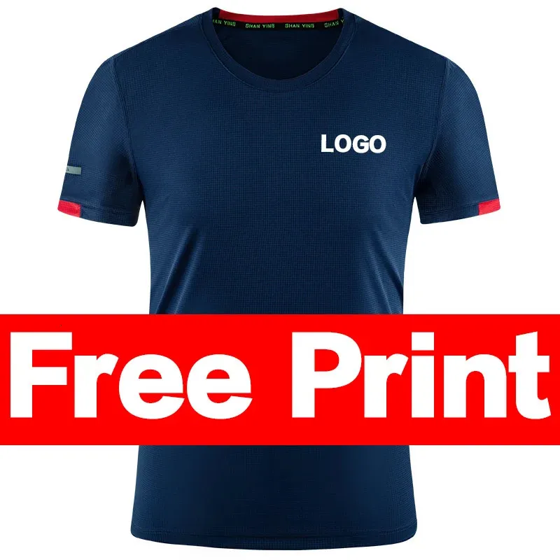 Mens t-shirt quick-drying sports top custom running T-shirt trainer fitness shirt 240408