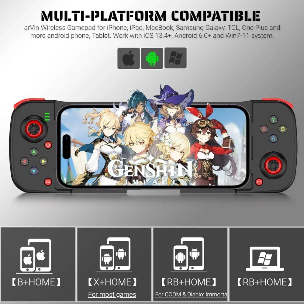 GamePads PUBG Mobile Bluetooth Controller Gamepad Android / iOS Téléphone / tablette Joystick Wireless PC Contrôle de jeu PC Switch Joypad Accessoires