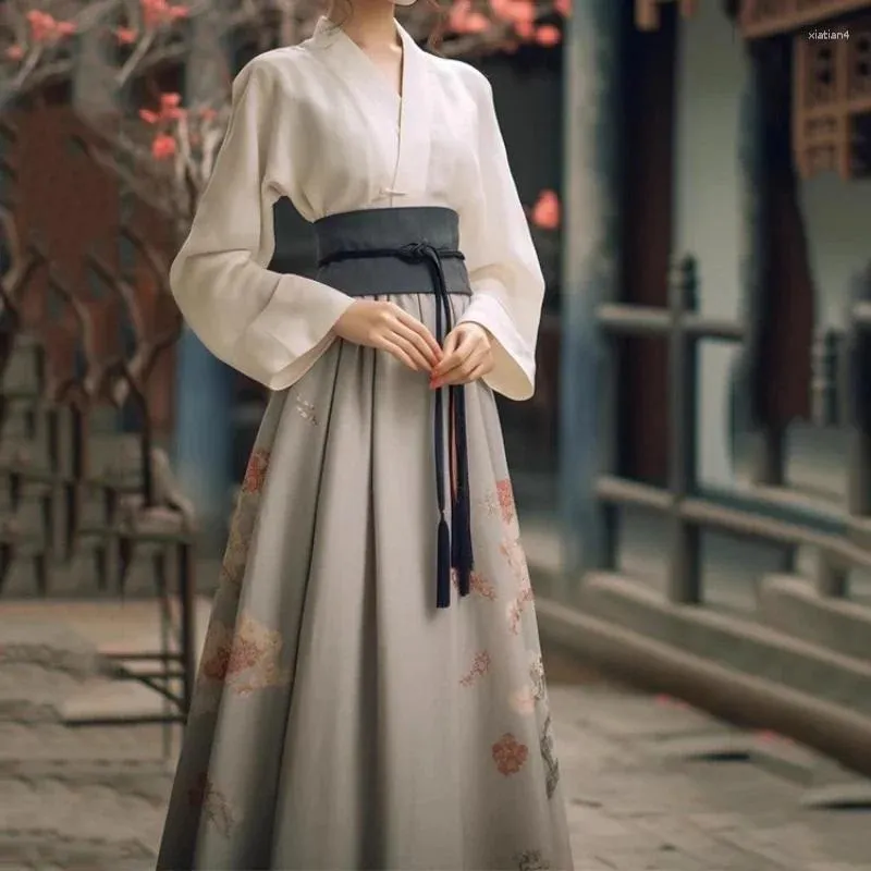 Blouses pour femmes chinois top shirt face skirt quotidien été amélioré le style de la chanson Hanfu