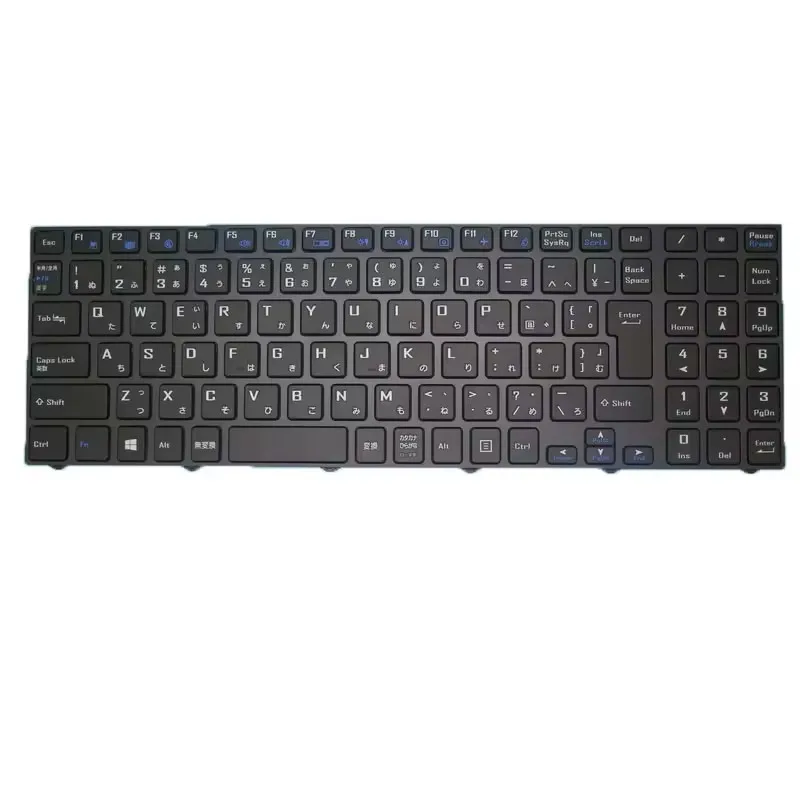 Tastiera per laptop per Clevo NJ50CU CVM19G90J0-430 6-80-NJ500-211-1M Giappone JP Black Frame Nuovo (Big Enter)