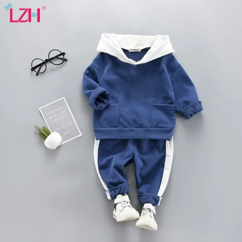 Sets LZH Neugeborene Jungen Kleidung 2022 Frühlingsmädchen Kleidung Sets Hoodie+Pant 2pcs Kostüm -Outfit Säuglingskleidung für Babyanzug