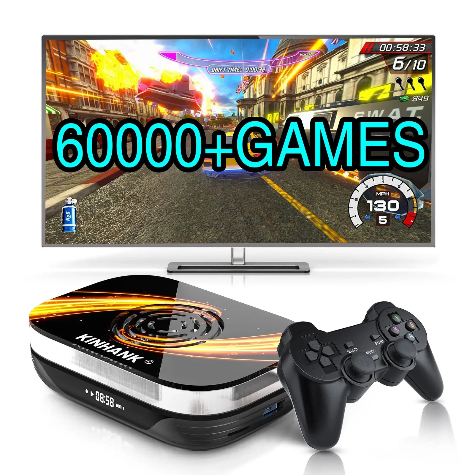 Consoles Super Console X3 Plus TV Video Game Console Android Box in One Support PS1/PSP/SS/DC/N64 Emulators tot 60.000 games