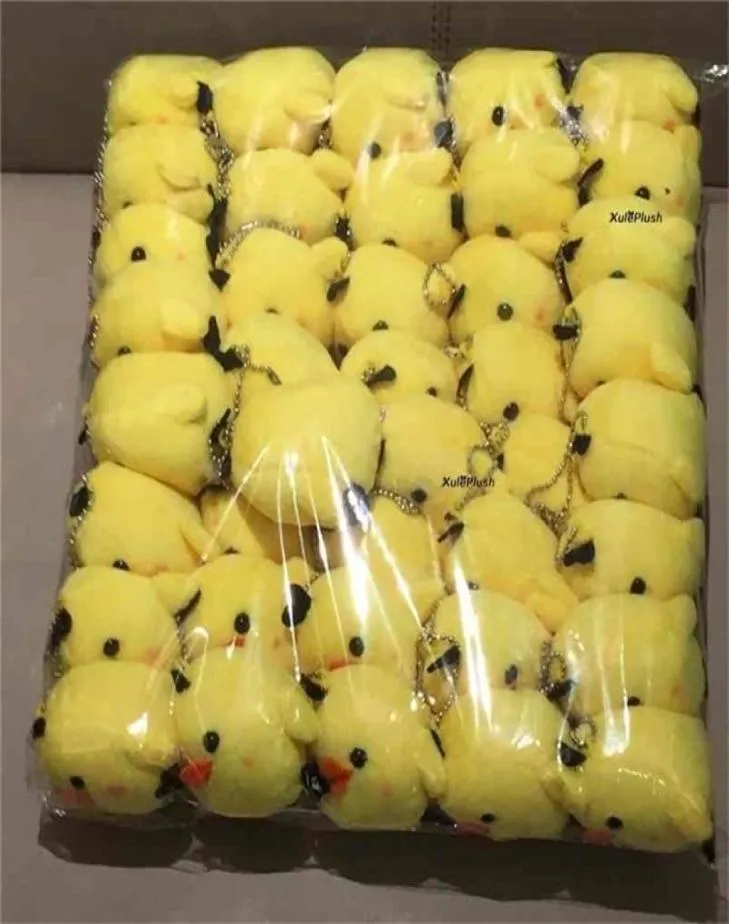 Whole 40PCSLOT 56CM Yellow Chicken Plush Stuffed TOY Doll Hair Accessories 2107287828202