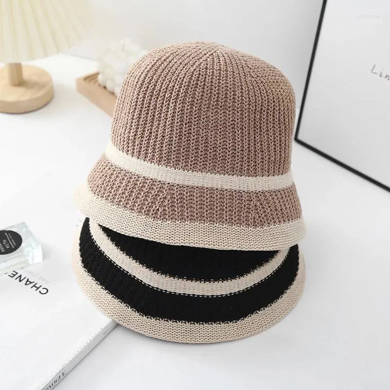 Berets Braided Fisherman's Hat Sunshade Sun Protection For Unisex Adult Kids Spring Summer Travel Casual Daily Wear Props